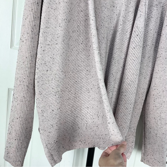 3/$30 Verve Ami Pink Marled Relaxed Fit Open Cardigan - Picture 3 of 6